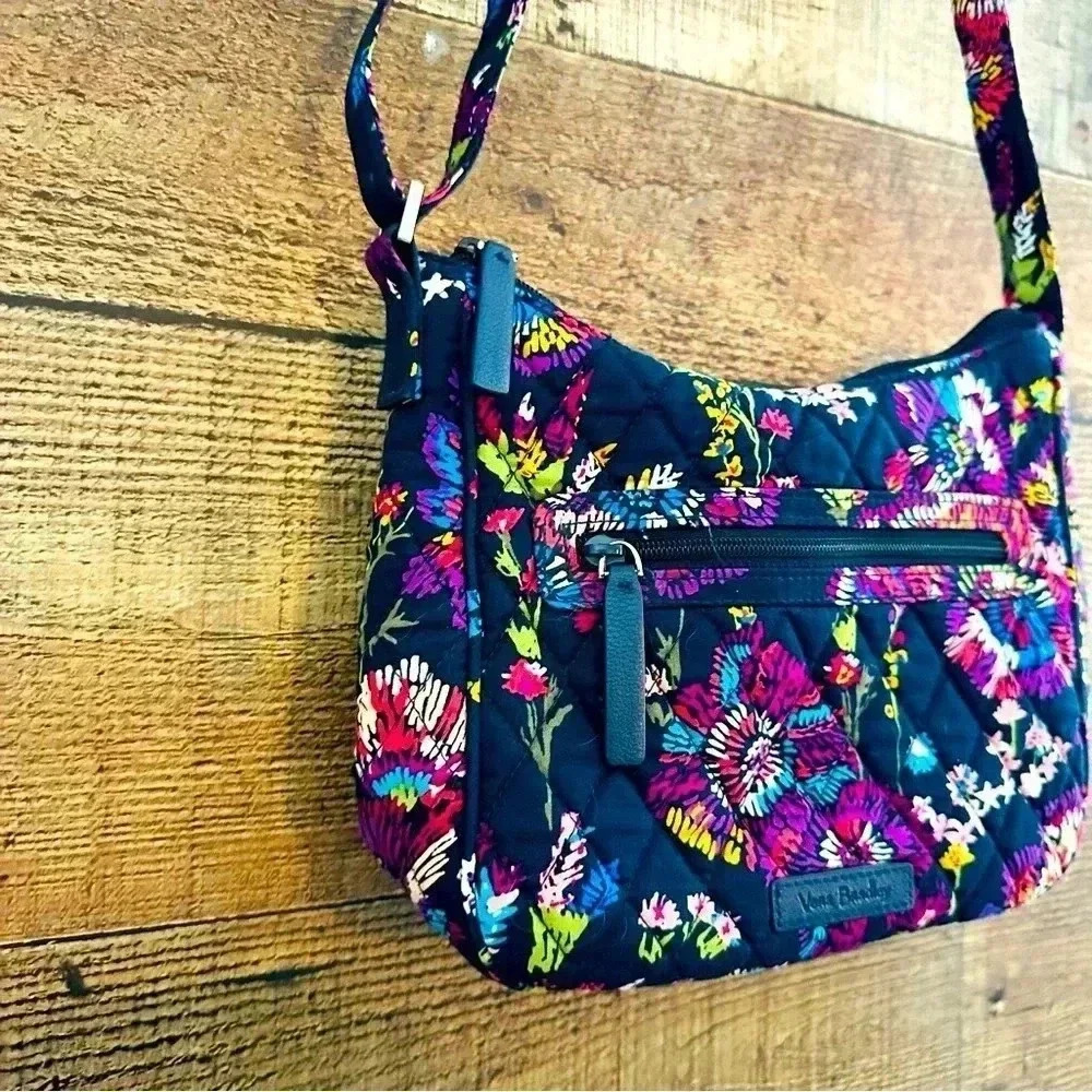NWOT Vera Bradley Midnight Wildflowers Crossbody - Picture 3 of 8